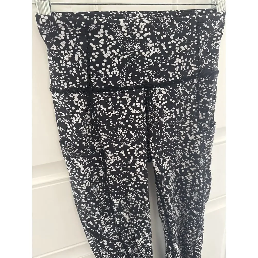 Lululemon Wunder Under Crop II Black Chirasu Black Spotted 19" Inseam Nulux 4 - Picture 6 of 12